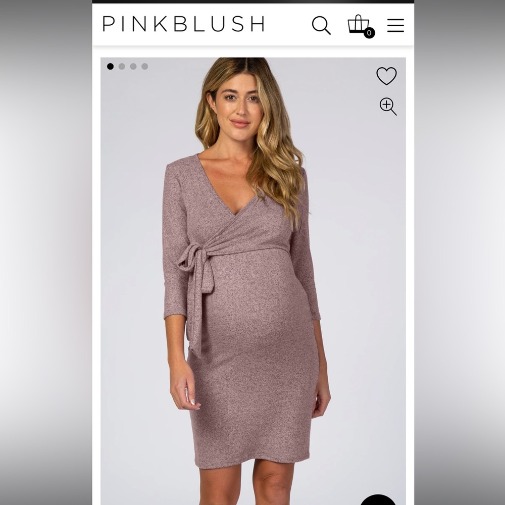 Pinkblush Mauve Wrap Maternity Dress